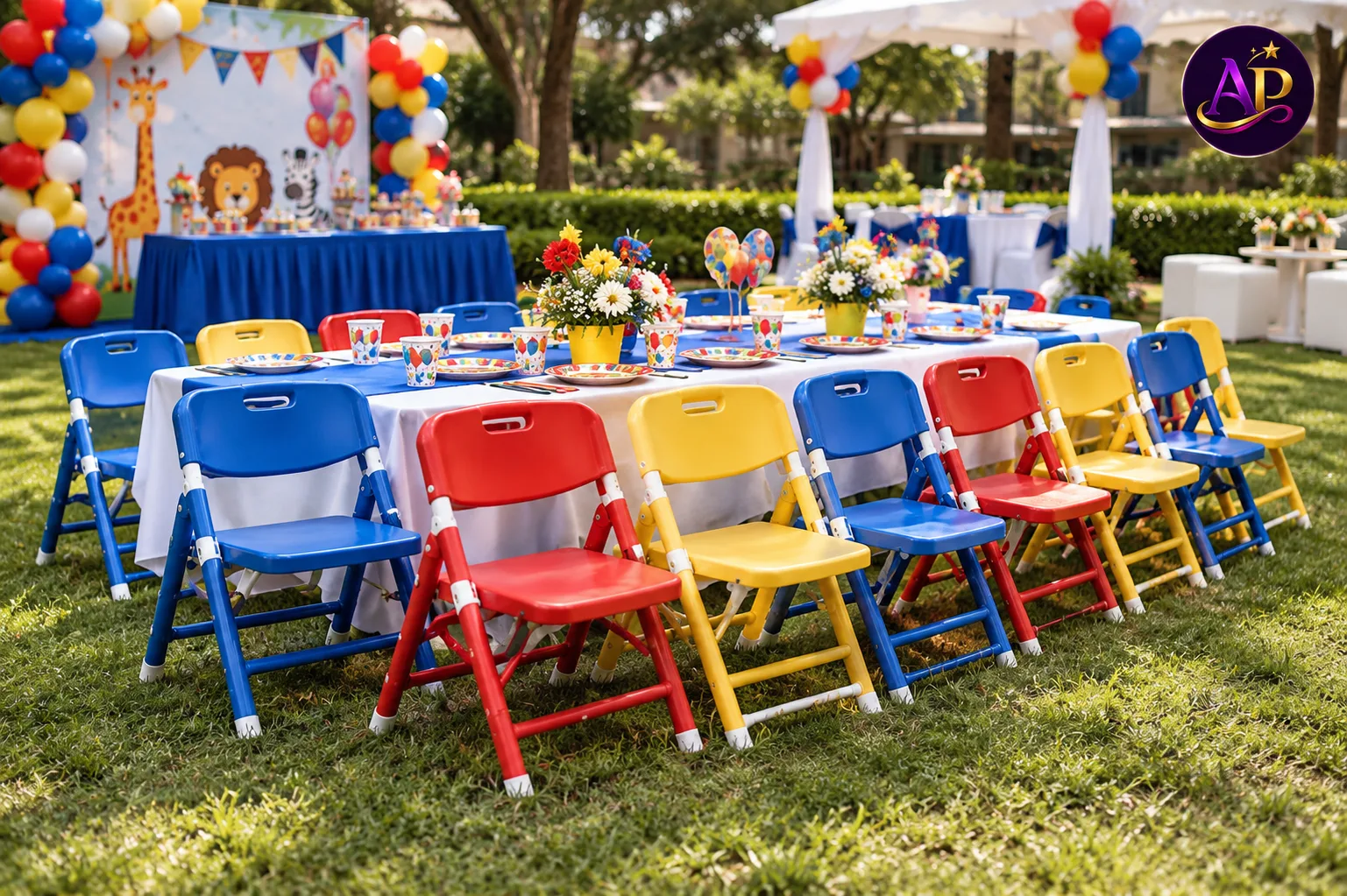 Kiddie Foldable Seat arranged at a premium children's party