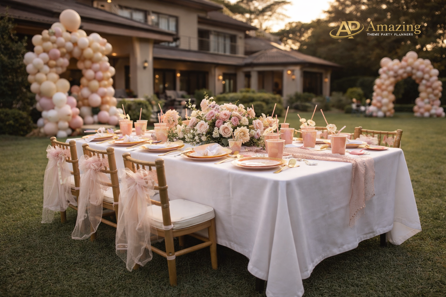 Kiddie Rectangular Table Dressed in Luxury Linen