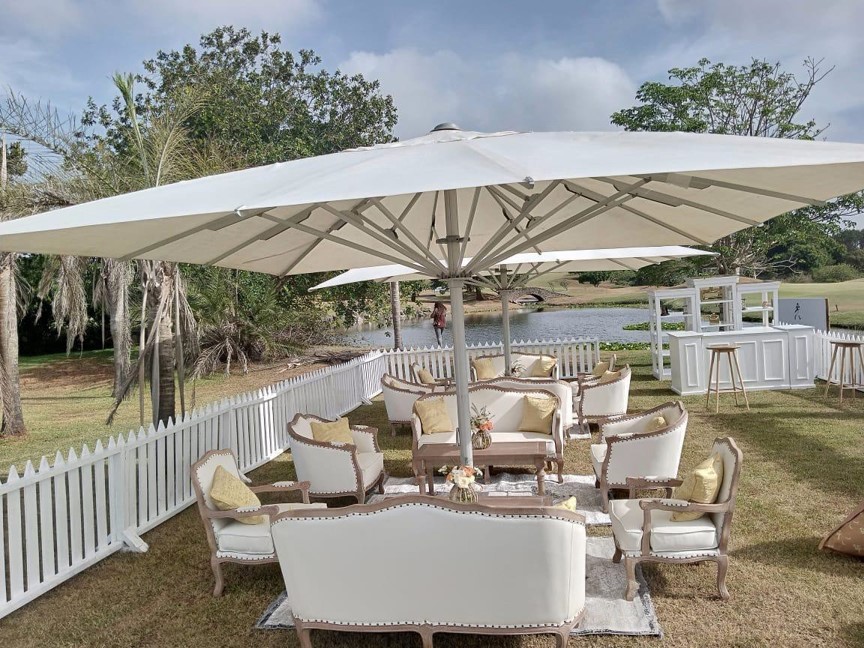 Large Premium Event Parasol for hire Nairobi outdoor shade event umbrella