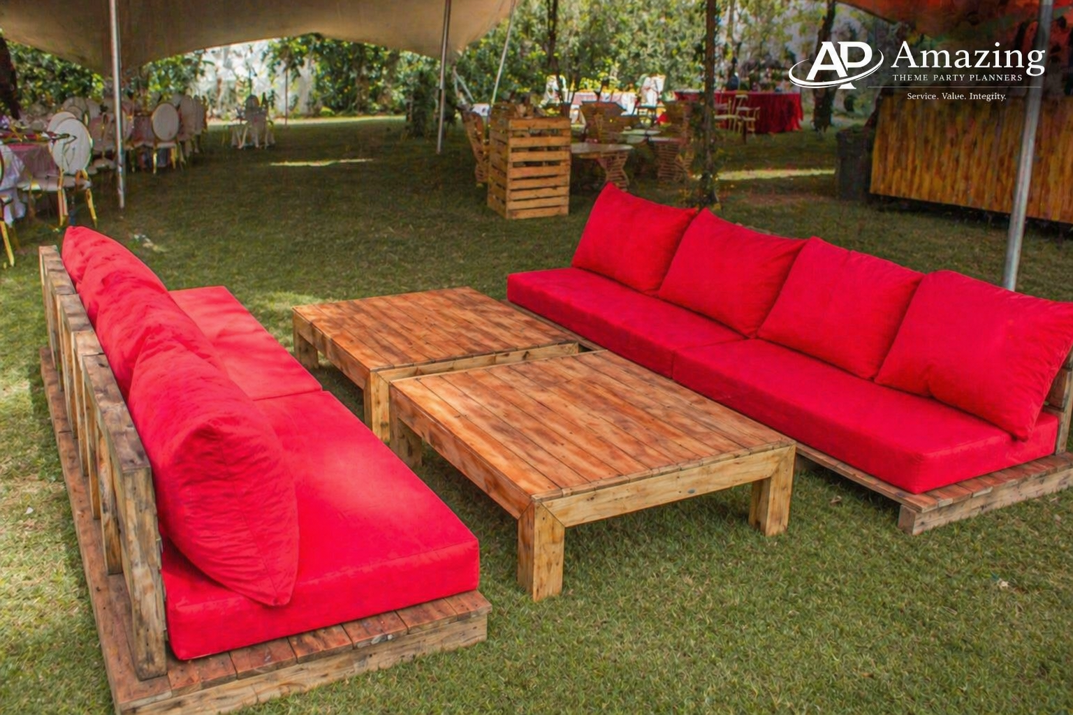 Low Seating Rustic Lounge Set