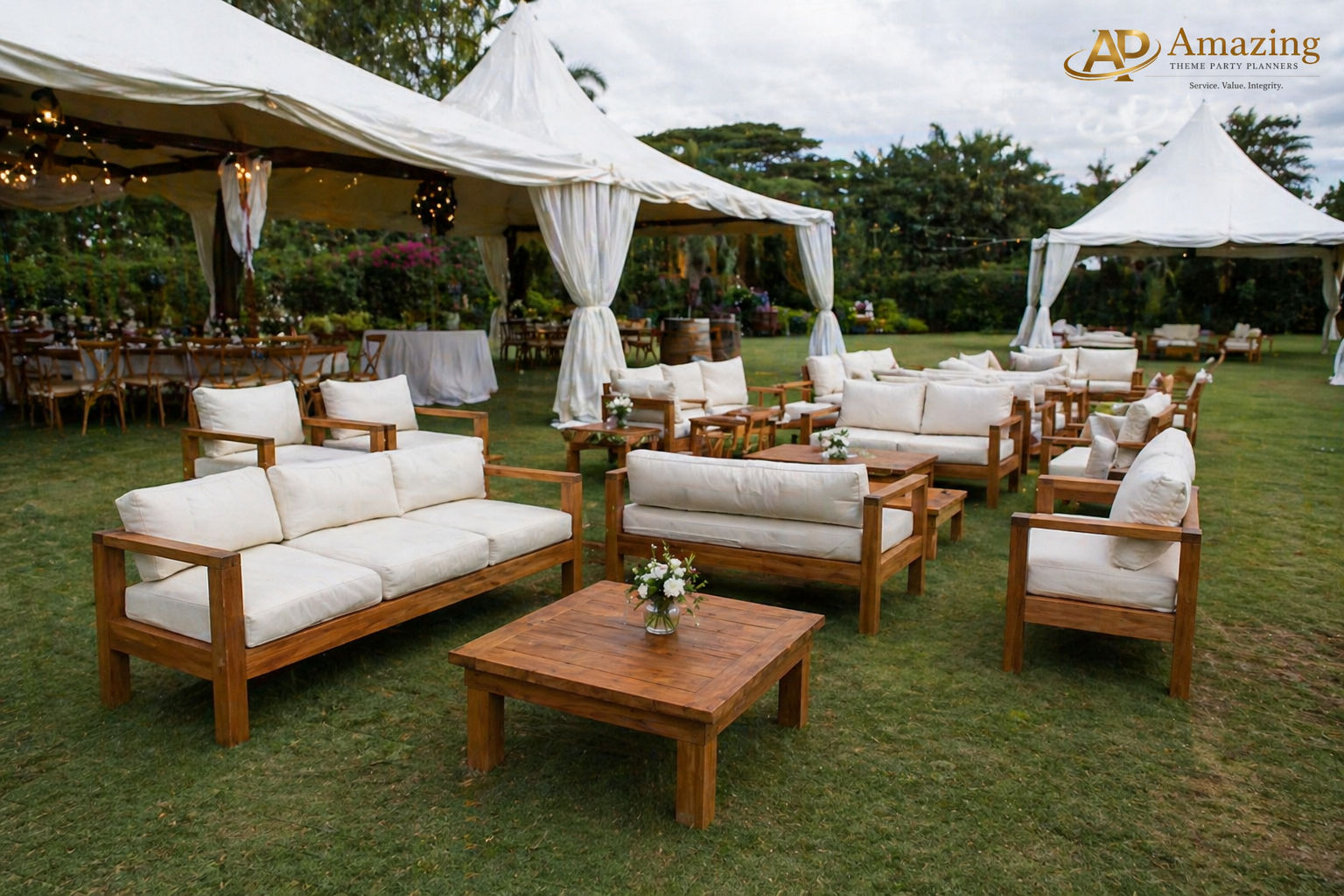 Mahogany & Cypress Brown Lounge Set