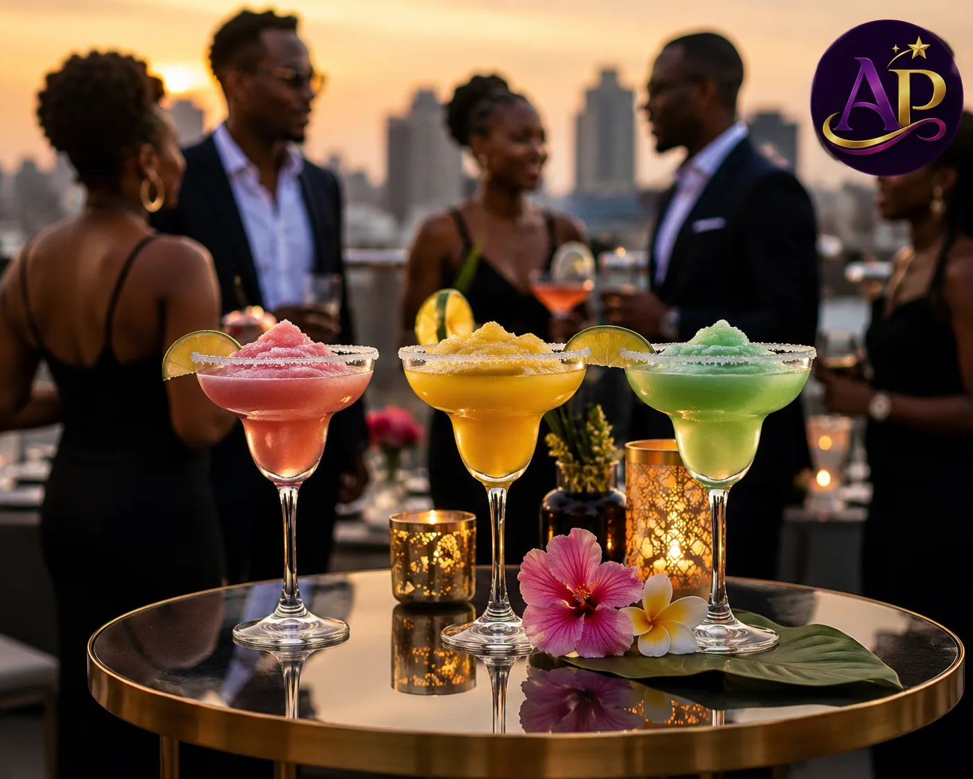 Margarita Glass Hire Nairobi at a luxury cocktail reception.