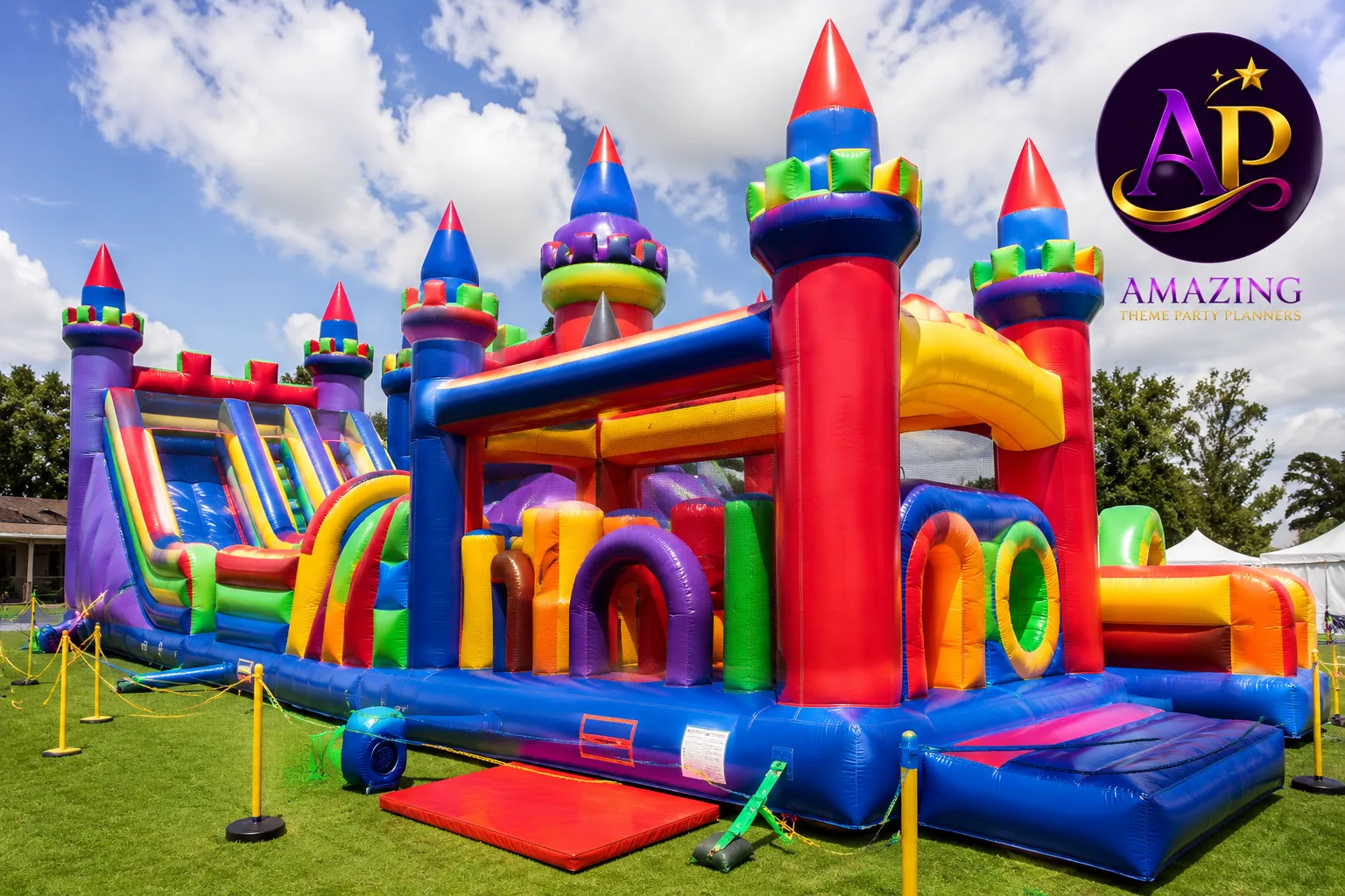 Obstacle Course Castle Hire Nairobi at a luxury outdoor family event.