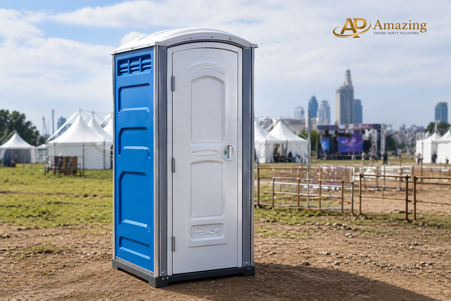 Portable toilet unit hire by Amazing Theme Party Planners Nairobi event sanitation