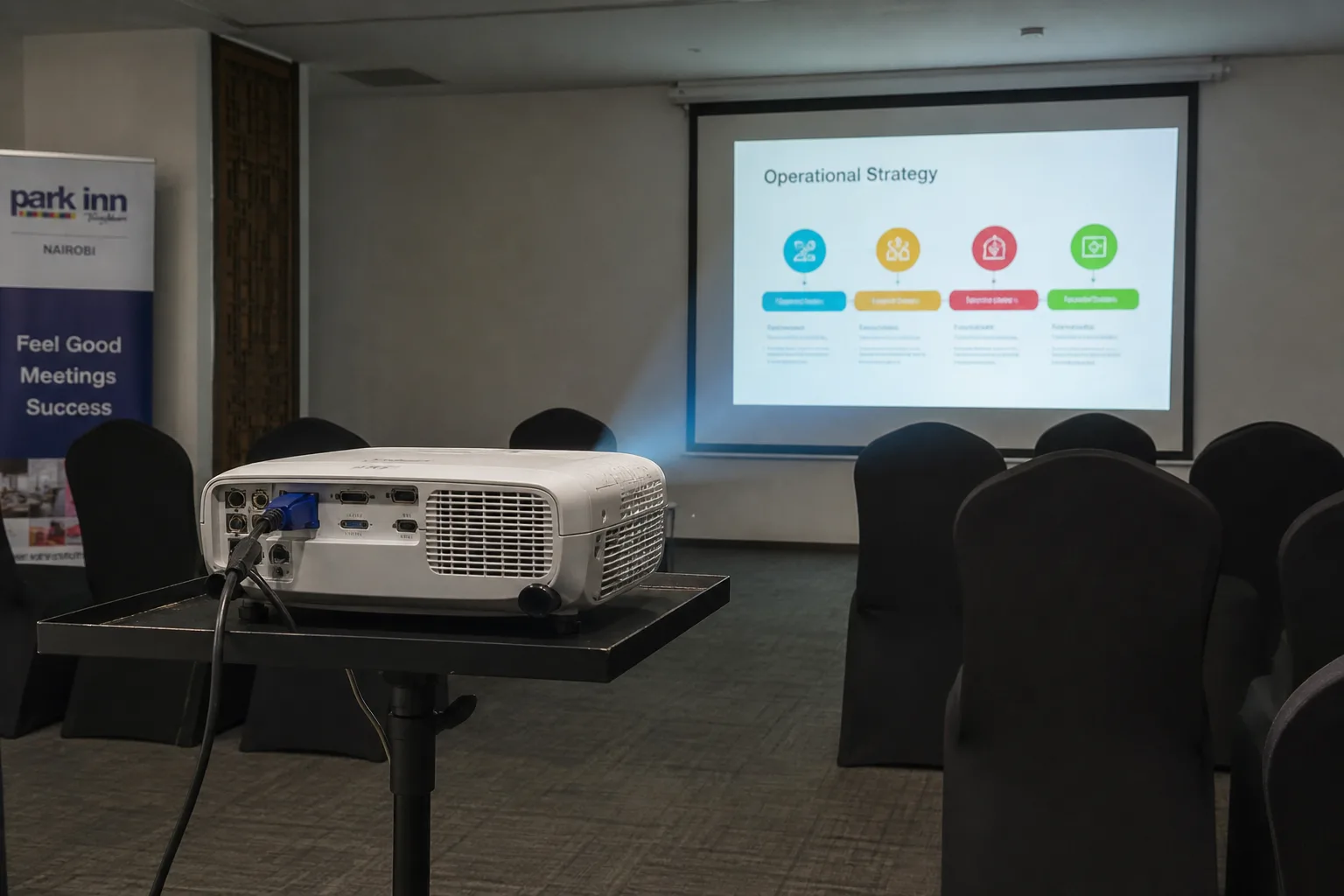 projector hire Nairobi corporate conference projector and screen setup