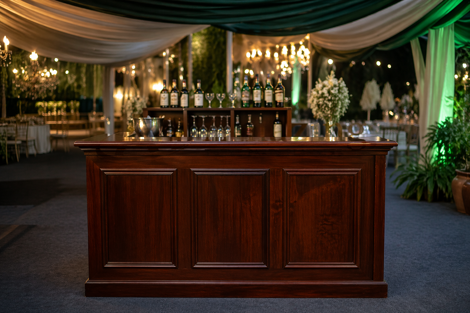 Rich Mahogany Bar Counter