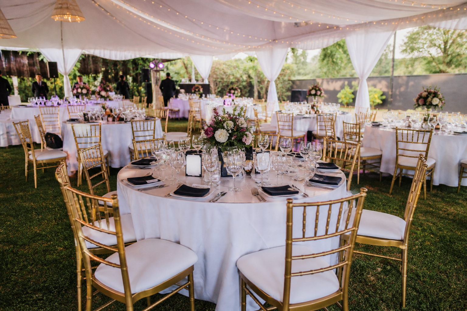 round table hire Nairobi banquet seating wedding setup