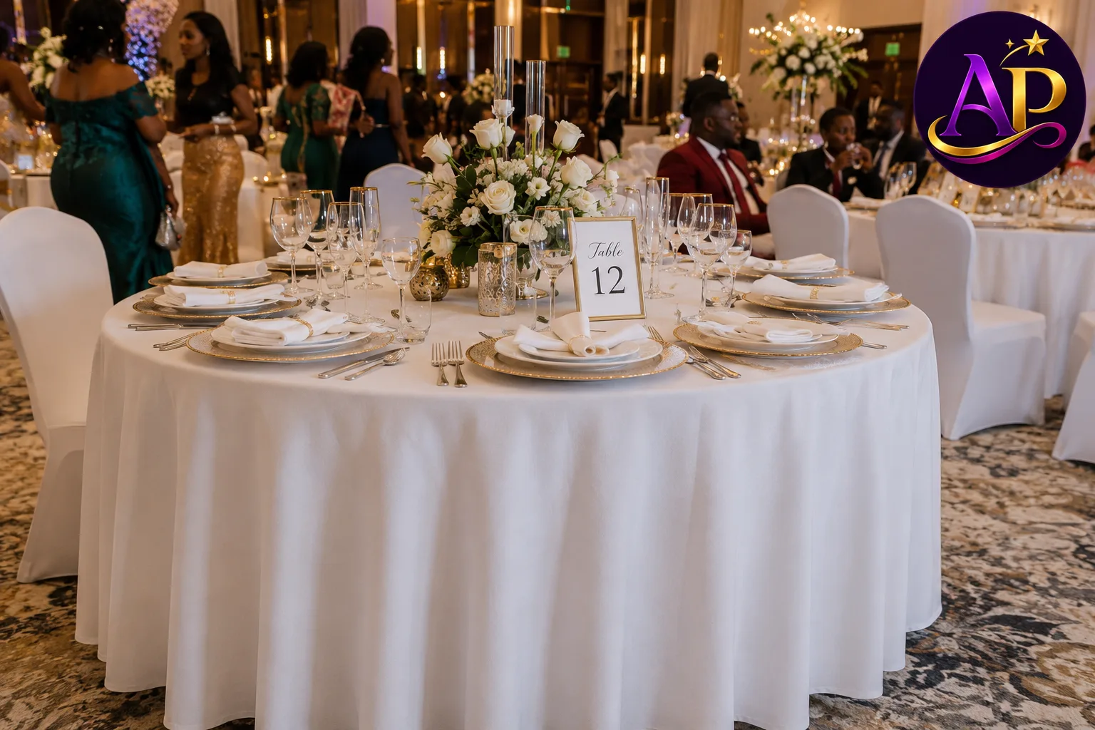Round Table White Linen Hire