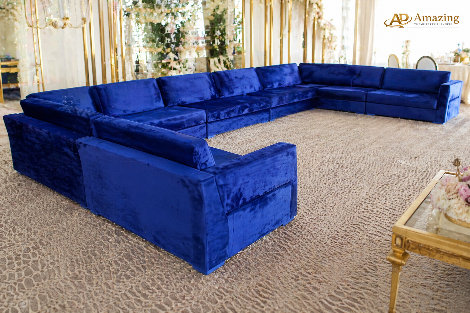 Royal Arabian Majlis (Blue Velvet)