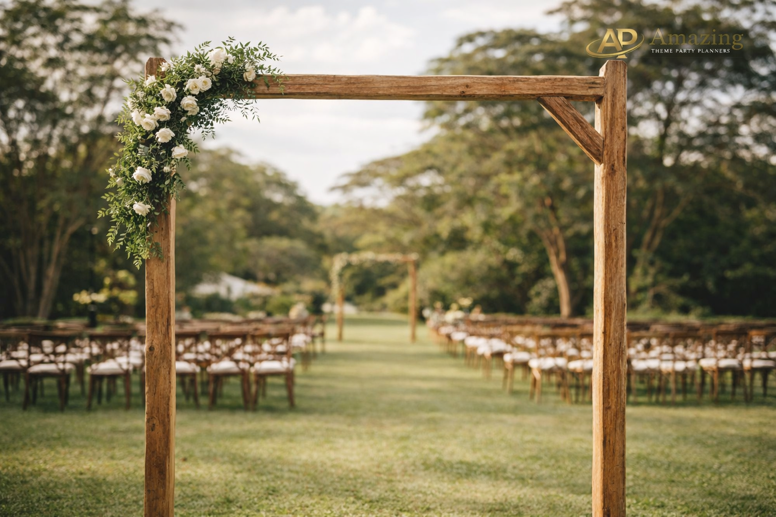 Rustic Wooden Wedding Arch hire Nairobi