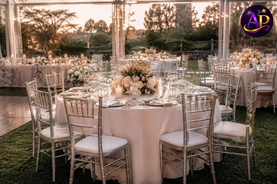Silver Chiavari Dining Chair for hire Nairobi elegant event seating