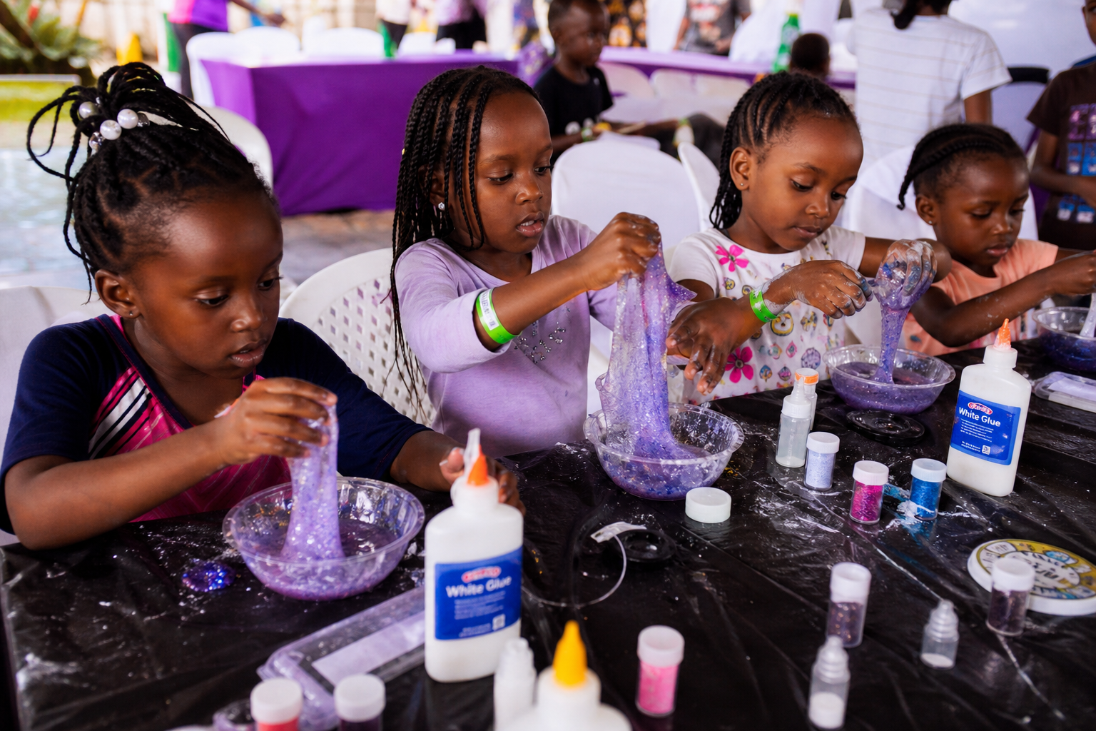 slime making workshop Nairobi kids sensory party activity