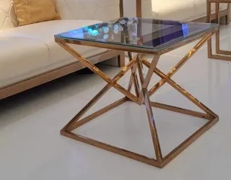 Small Gold Diamond Accent Stool for hire Nairobi decorative event furniture