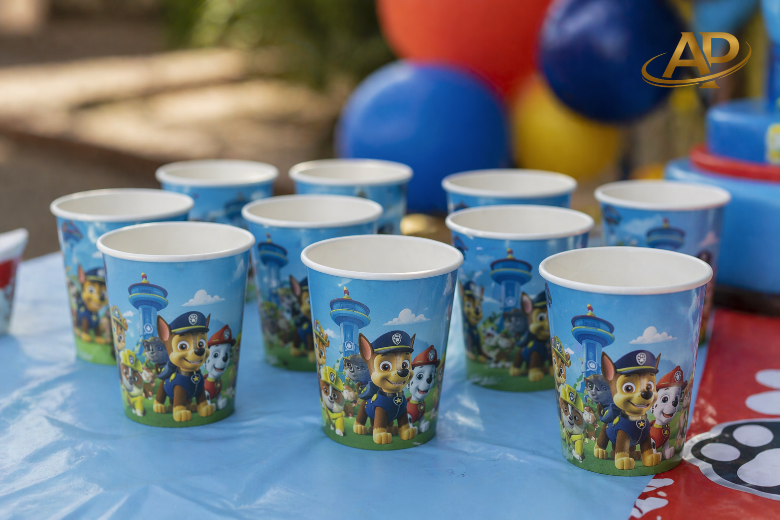 Themed party cups by Amazing Theme Party Planners Nairobi kids party table setup