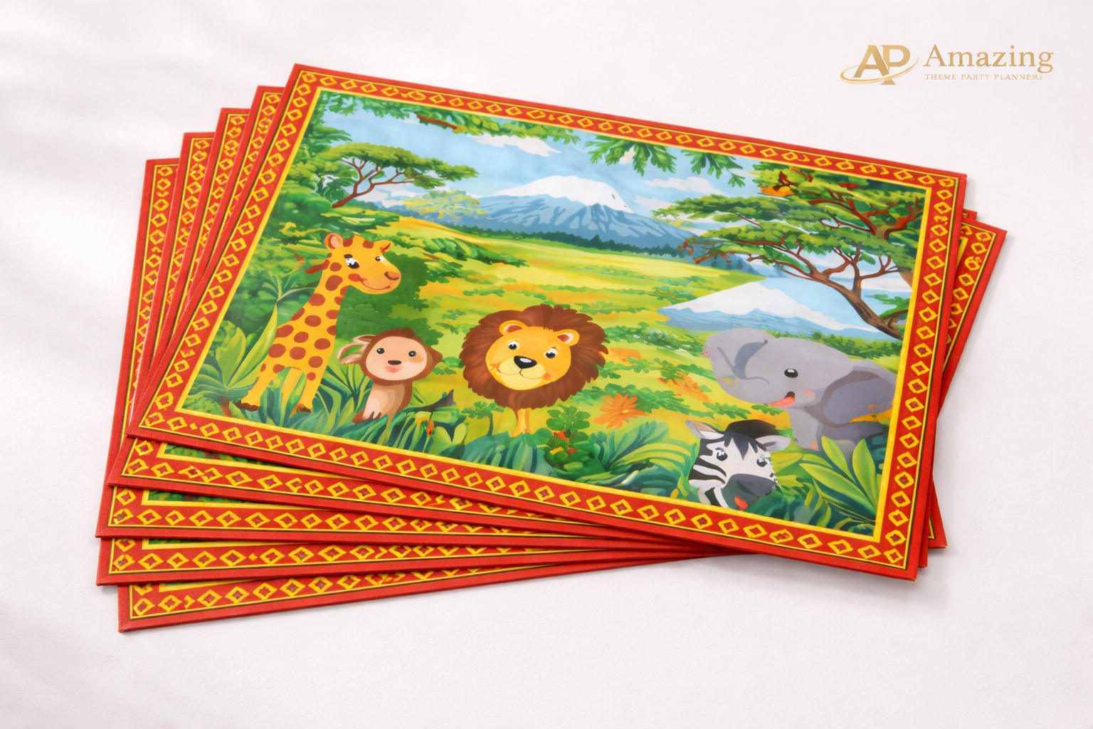 Themed and customised party placemats for children's birthday parties in Nairobi