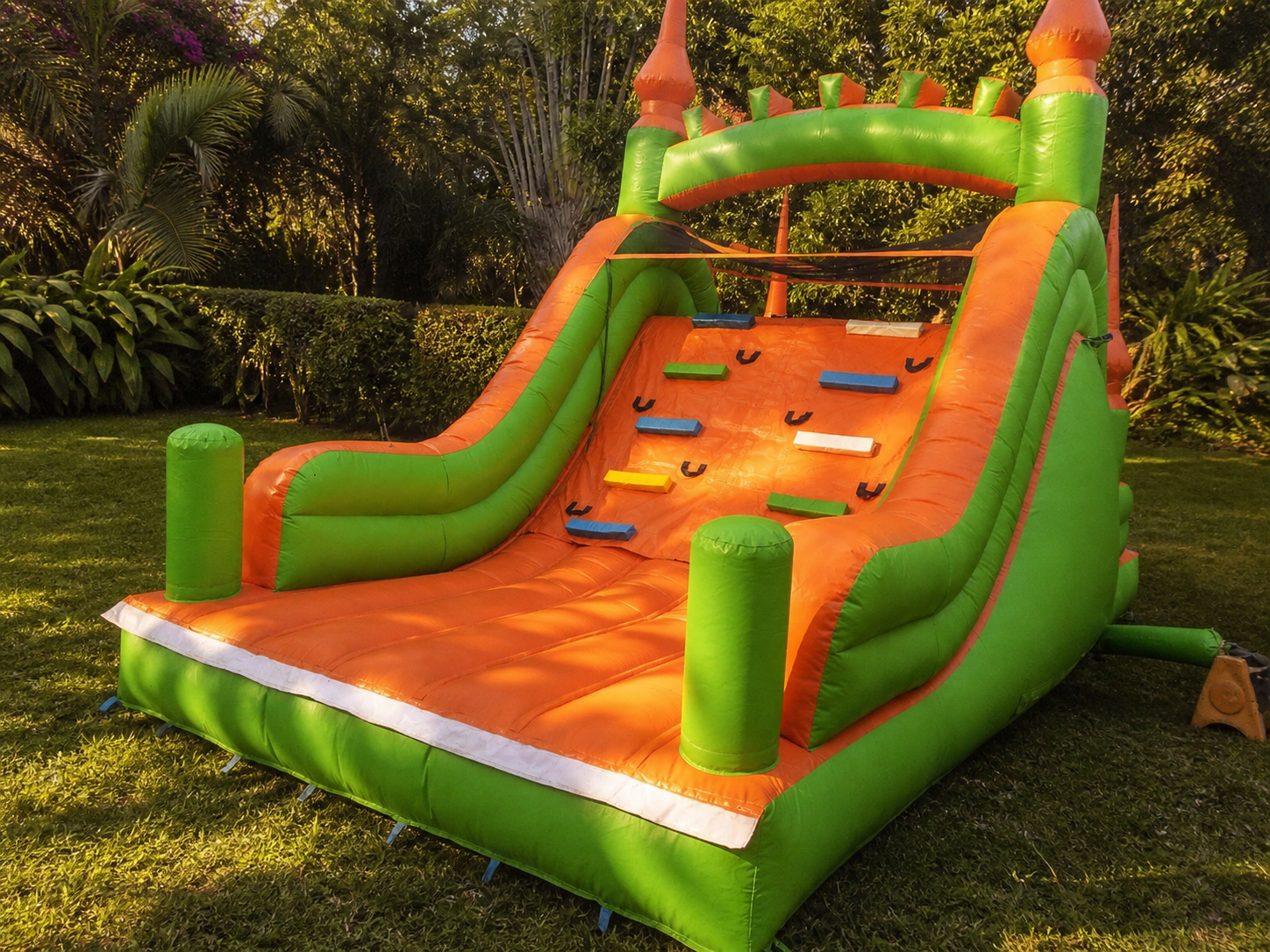 Toddler soft play bouncing castle setup in Karen Nairobi luxury garden matching reference design structure