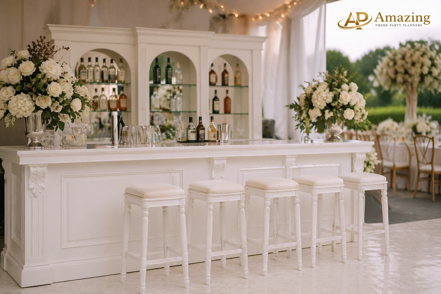 Victorian White Bar Set