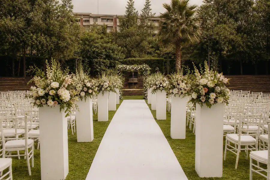 Walkway Flower Pillar