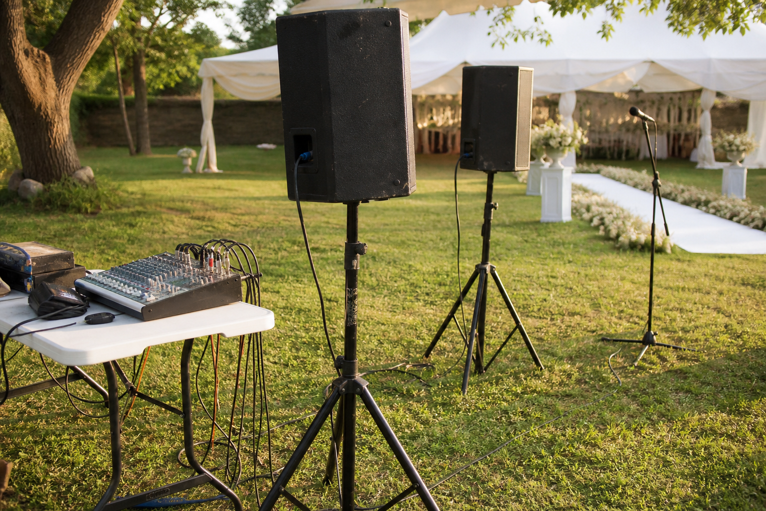 wedding sound system Nairobi open ground wedding event audio setup