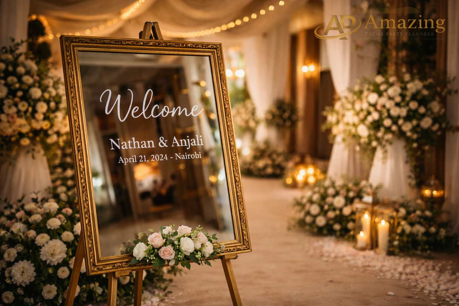 Welcome Mirror Signage hire Nairobi