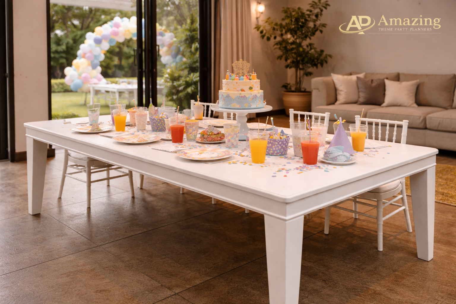 White Luxurious Kiddie Table