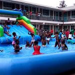 Gigantic Bouncy Water Slide